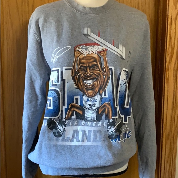 Mitchell & Ness Tops - Shaq O’Neill Orlando Magic gray sweatshirt sz med